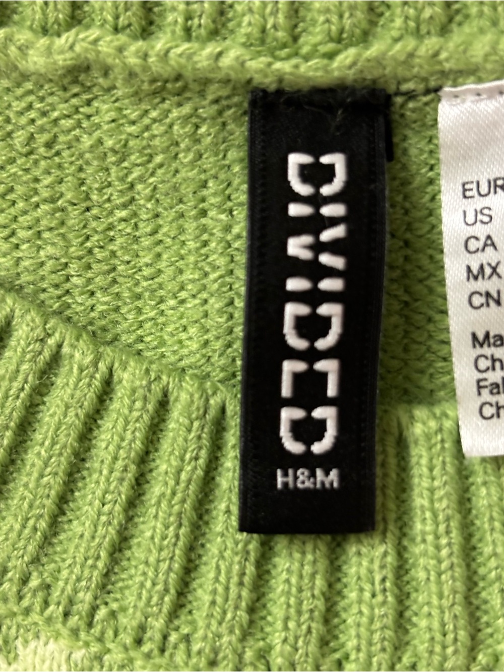 H&M Lime Green Knit Sweater Vest - Picture 3 of 6